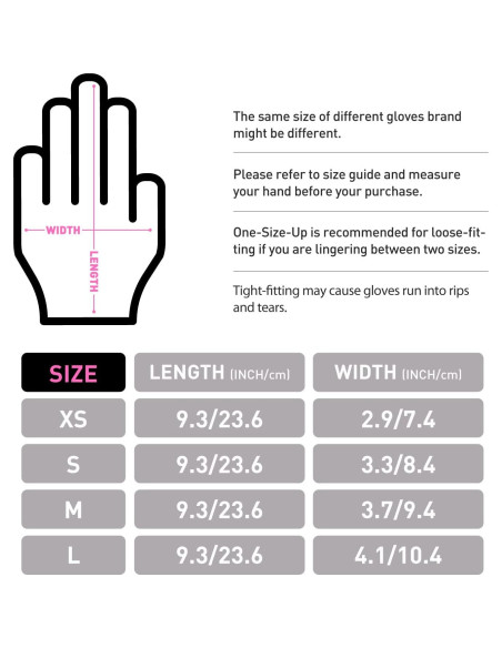 Guantes Desechables OKIAAS Vinilo Negro/Rosa 100 Pzas