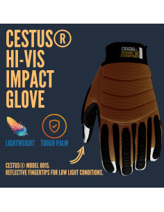Guantes de Trabajo Cestus 8015 Impacto Naranja Talla XL 2