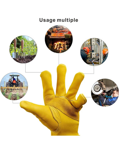 Guantes de Trabajo K-Koying de Cuero Reforzados Unisex