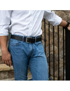 Cinturón Pathfinder - Cuero Grano Completo 38mm Negro 2