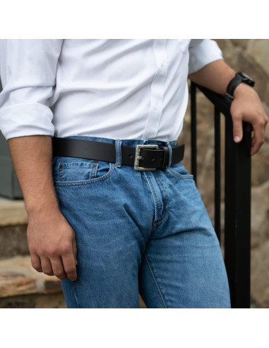 Cinturón Pathfinder - Cuero Grano Completo 38mm Negro