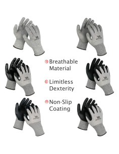 Guantes de Trabajo Acktra WG014 Resistentes a Cortes Nivel 5 2