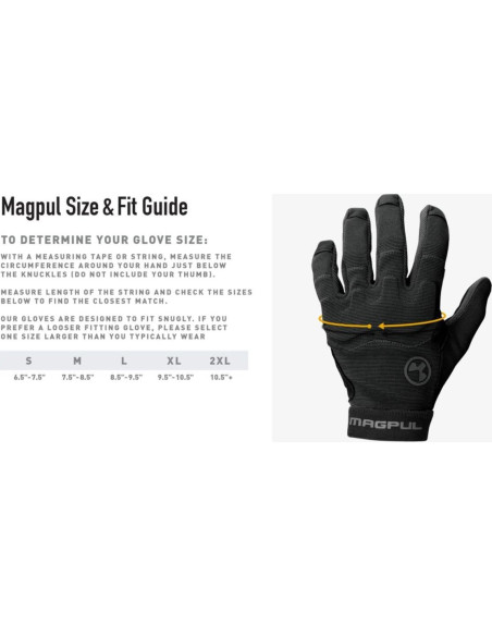 Guantes de Trabajo Magpul Modelo MAG1014 Negros Medianos
