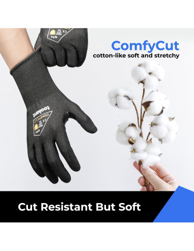 Guantes de Trabajo Toolant TA02018002 Anti-Corte A4 Gris