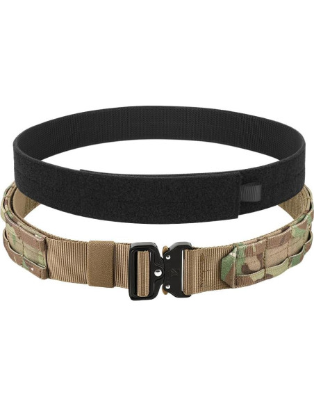 Cinturón táctico KRYDEX MOLLE liberación rápida 4,45 cm