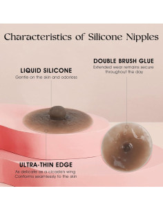 Nipples Silicona Adhesiva Reutilizables Vollence Mediano 2