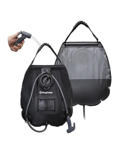 Ducha Solar KingCamp 20L Ligera y Portátil con Termómetro