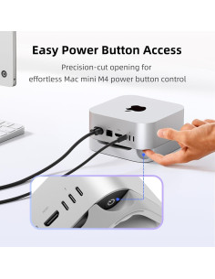 Soporte de Escritorio ELETIUO para Mac Mini M4/M4 Pro 2024 2
