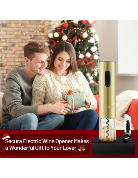 Abridor de Vino Eléctrico Secura KP1-36N2 Recargable Oro