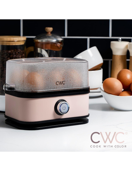 Cocedor de Huevos COOK WITH COLOR 210W Rosa 6 Huevos