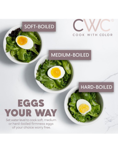 Cocedor de Huevos COOK WITH COLOR 210W Rosa 6 Huevos