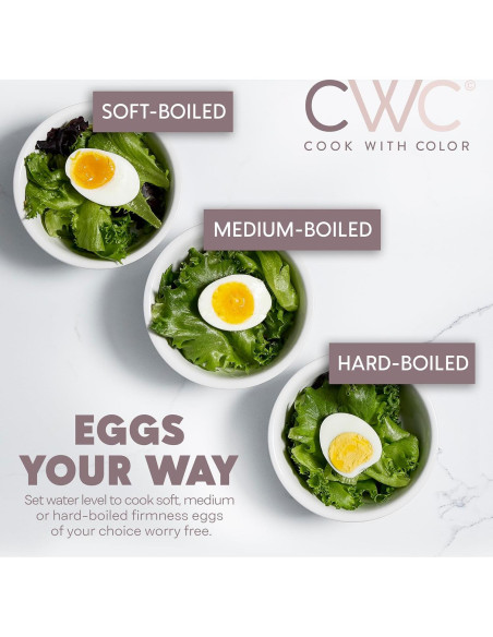 Cocedor de Huevos COOK WITH COLOR 210W Rosa 6 Huevos