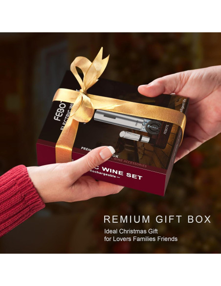 Sacacorchos Eléctrico FEBOTE 6 en 1 con Accesorios