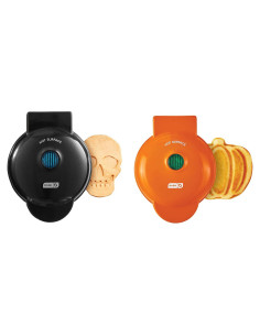 Mini Waffle Maker Dash Halloween 2-Pack 10 cm Antiadherente