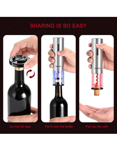 Sacacorchos Eléctrico FEBOTE 6 en 1 con Accesorios