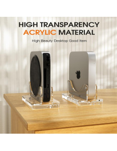 Soporte Vertical Acrílico HEWYIOS para Mac Mini y Laptops 2