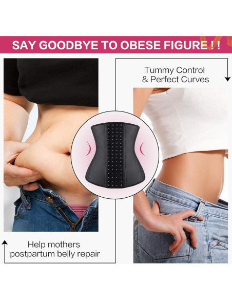 Faja Moldeadora YIANNA para Mujeres Negro 4 Ganchos