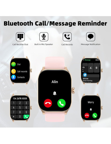 Reloj Inteligente Othalne P68 1.85" Bluetooth Salud IP68