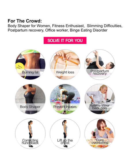 Faja Moldeadora YIANNA para Mujeres Negro 4 Ganchos