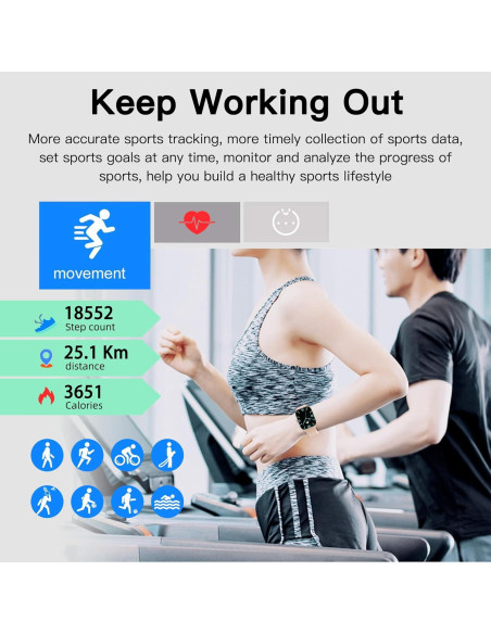 Reloj Inteligente Othalne P68 1.85" Bluetooth Salud IP68