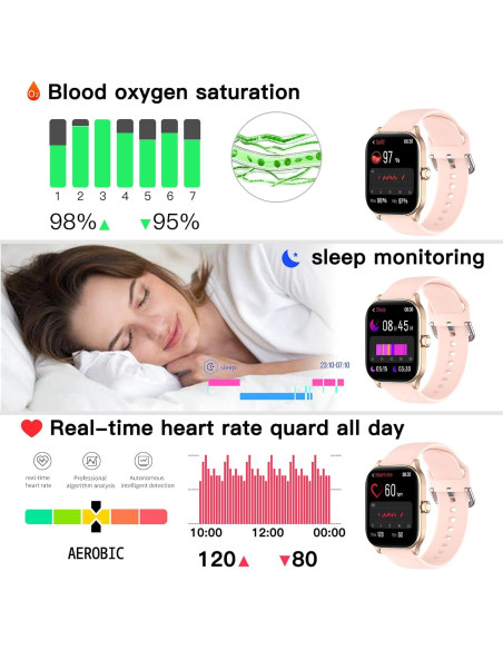 Reloj Inteligente Othalne P68 1.85" Bluetooth Salud IP68