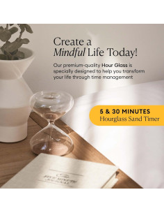 Temporizador de Arena Intelligent Change 5 Minutos Vidrio Blanco 2