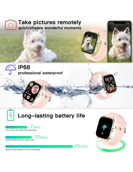 Reloj Inteligente Othalne P68 1.85" Bluetooth Salud IP68