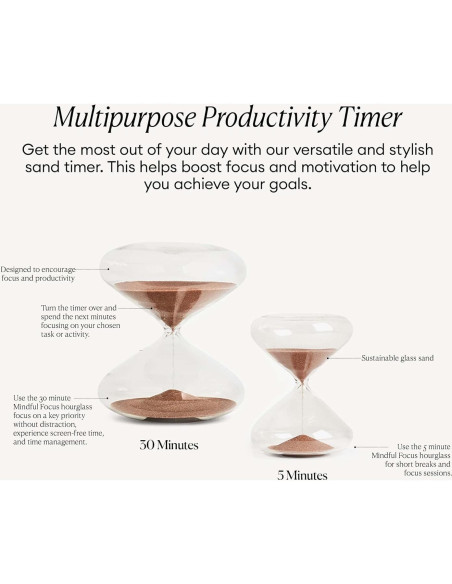 Temporizador de Arena Intelligent Change 5 Minutos Vidrio Blanco