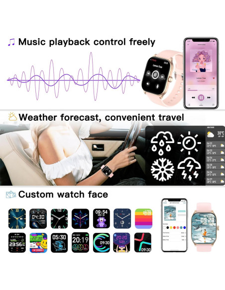 Reloj Inteligente Othalne P68 1.85" Bluetooth Salud IP68