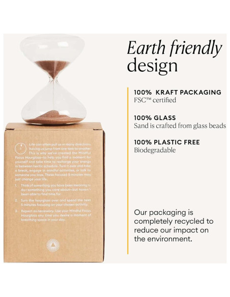 Temporizador de Arena Intelligent Change 5 Minutos Vidrio Blanco