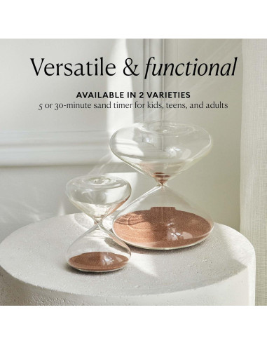 Temporizador de Arena Intelligent Change 5 Minutos Vidrio Blanco