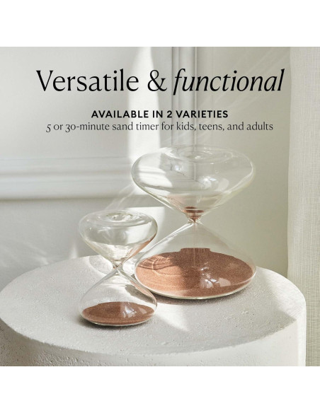Temporizador de Arena Intelligent Change 5 Minutos Vidrio Blanco