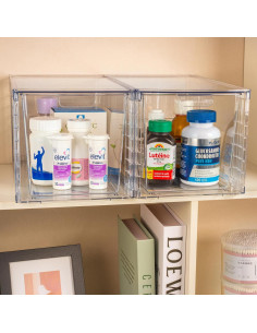 4 Cajones Apilables Transparentes Zero Zoo para Almacenamiento 2