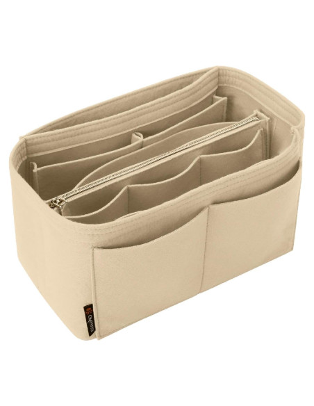 Organizador de bolso OMYSTYLE Mediano Beige 13 compartimentos