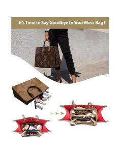 Organizador de bolso OMYSTYLE Mediano Beige 13 compartimentos 2