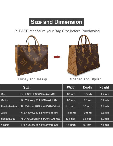 Organizador de bolso OMYSTYLE Mediano Beige 13 compartimentos