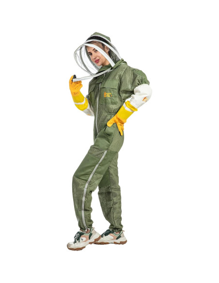 Traje de Apicultura Ventilado Massive Bee 4X Grande Verde Oliva
