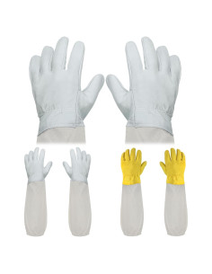 Guantes de Apicultura ANPHSIN de Piel de Cabra Largos