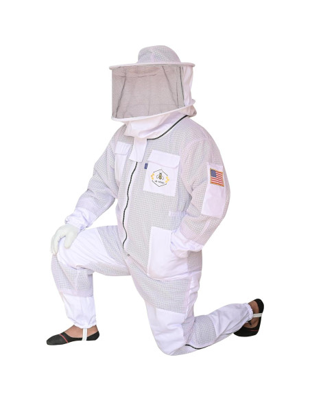 Traje de Apicultura US APIARY 3 Capas con Velo y Guantes