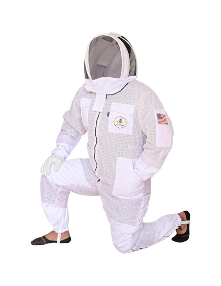 Traje de Apicultura US APIARY 3 Capas con Velo y Guantes