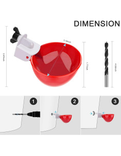 Tazas de Agua para Pollos Darcvds 8 Paquetes 7,62 cm 2