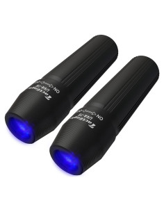 Paquete de 2 Linternas UV Mini UVA-T8 Detección de Manchas