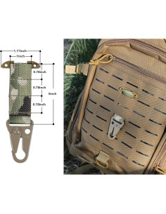 Clip Táctico JX Tacfancier Carabiner MOLLE 25mm Ajustable 2