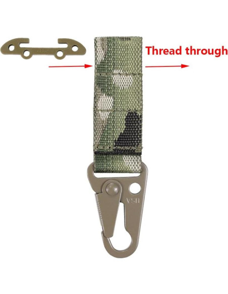 Clip Táctico JX Tacfancier Carabiner MOLLE 25mm Ajustable