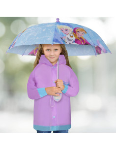 Conjunto de paraguas y poncho Disney Frozen para niñas 4-7 años 2