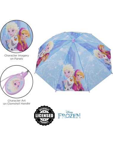 Conjunto de paraguas y poncho Disney Frozen para niñas 4-7 años