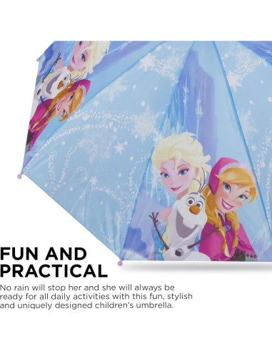 Conjunto de paraguas y poncho Disney Frozen para niñas 4-7 años