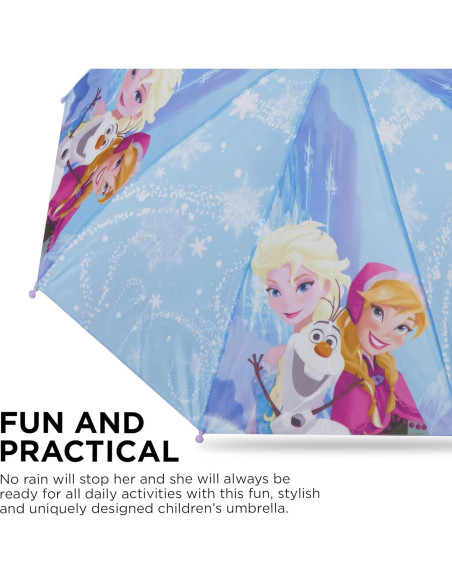 Conjunto de paraguas y poncho Disney Frozen para niñas 4-7 años