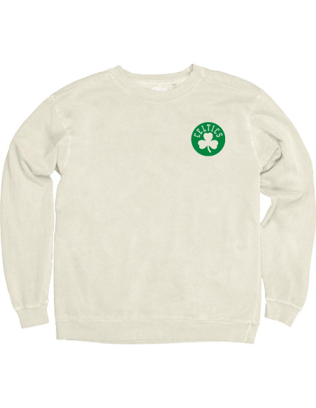 Sudadera Blue 84 Boston Celtics Cuello Redondo Marfil