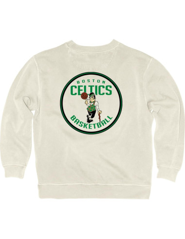 Sudadera Blue 84 Boston Celtics Cuello Redondo Marfil